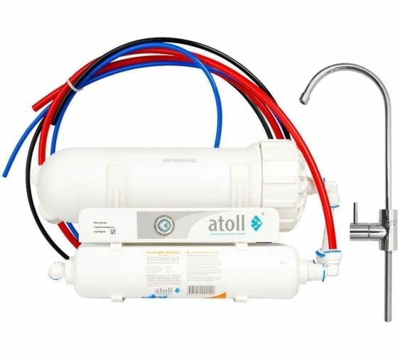 A-3500 STDA SHUTTLE Прямоточная система обр. осмоса atoll 3 ст. (без бака) 0,5-1,3 л/мин Atoll