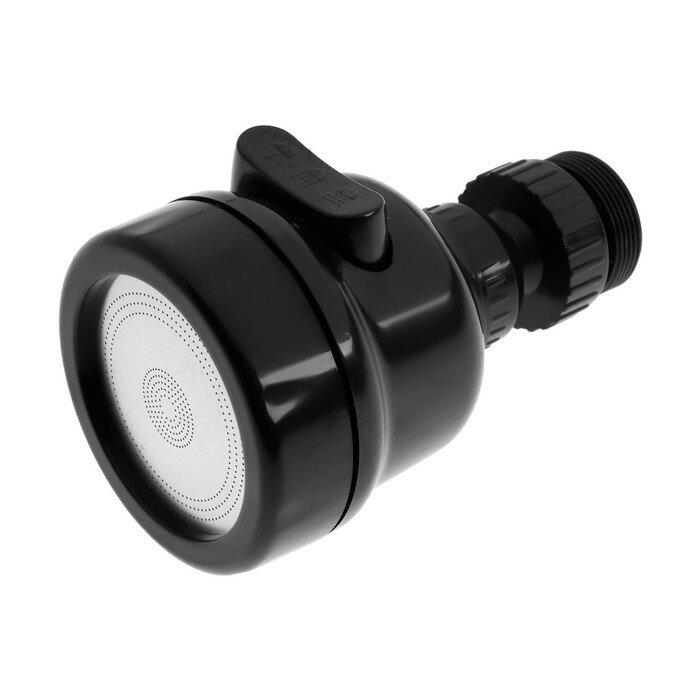 фото ZEIN Аэратор ZEIN Z3611, трёхрежимный, на шарнире, с переходниками, черный