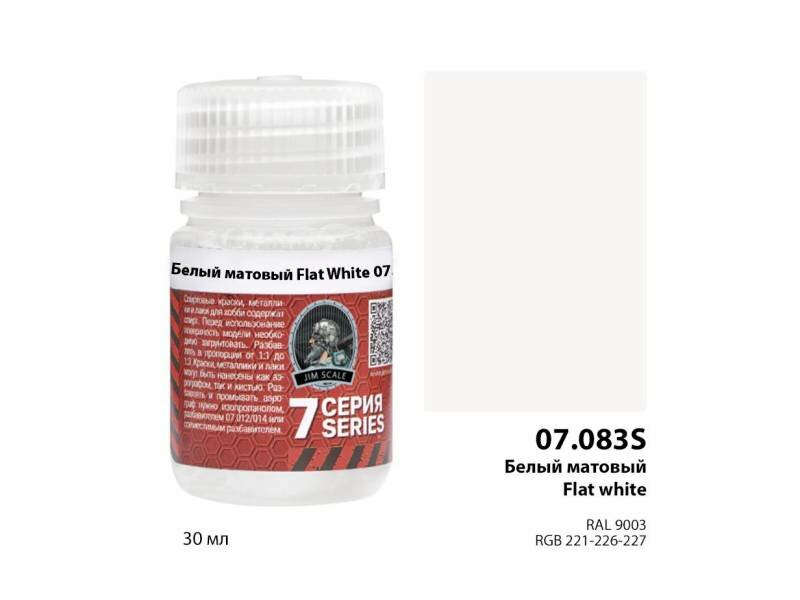 фото Спиртовая краска Jim Scale Белый матовый Flat White, 30 мл