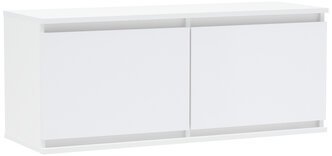 Шкаф навесной Миф Челси малая белый глянец / белый 100.2х35.4х41.2 см