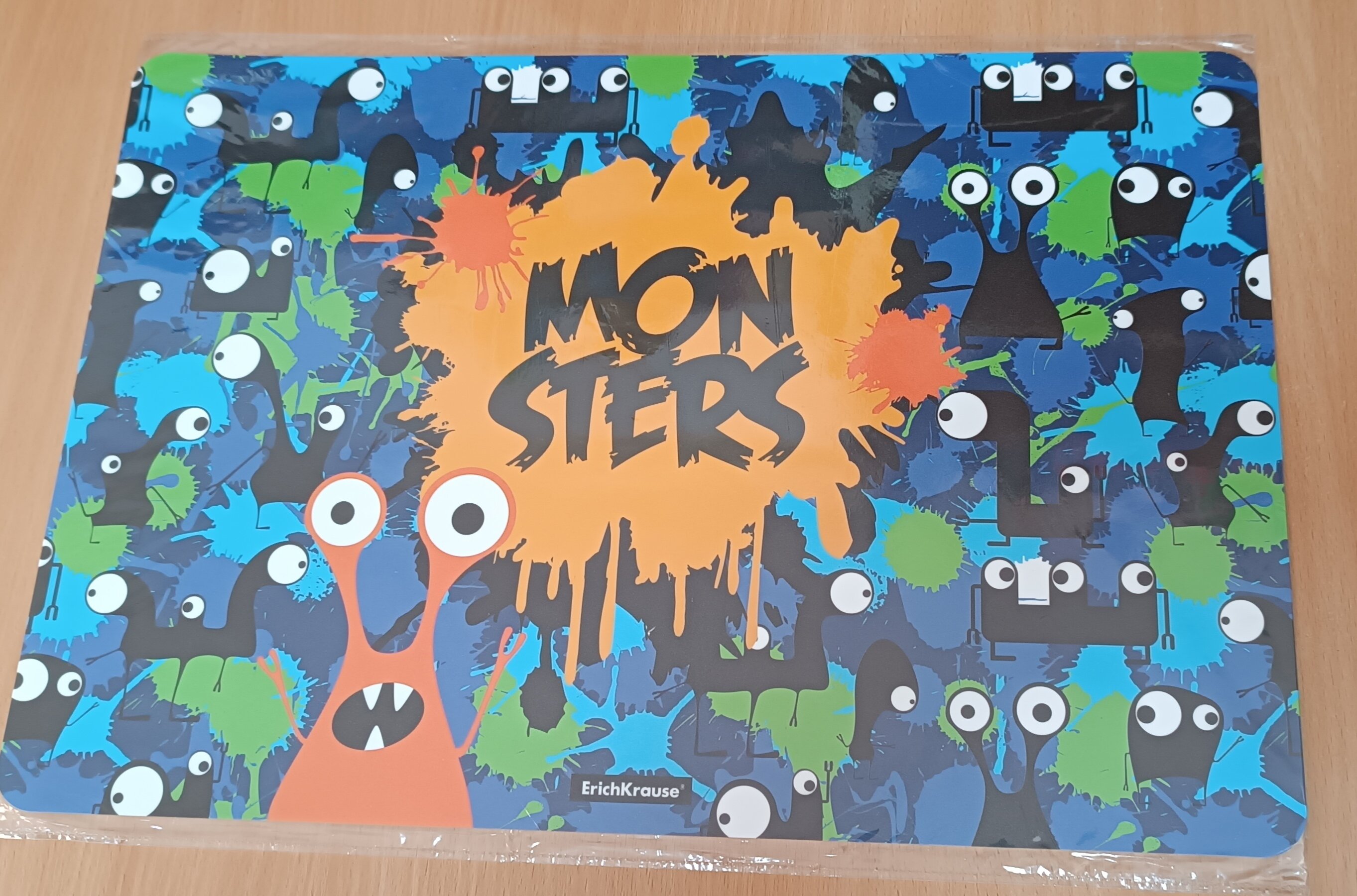 Подкладка настольная пластиковая ErichKrause Monsters, А3