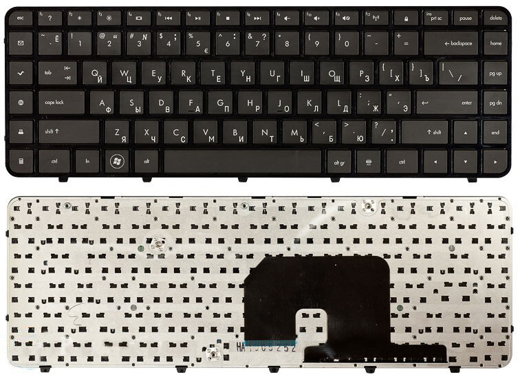 Клавиатура для ноутбука HP Pavilion dv6-3001xx черная с рамкой