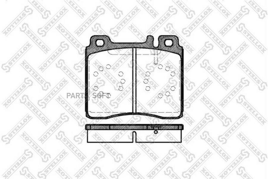 431 000B-SX_колодки дисковые п! с антискрип. пл.\ MB W140 2.8-6.0/3.0TD/3.5TD 91> STELLOX / арт. 431000BSX - (1 шт)