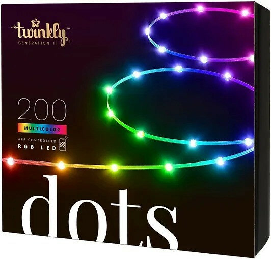 Освещение Twinkly Гирлянда елочная электрическая Dots 200 LED Multicolor Edition 10м