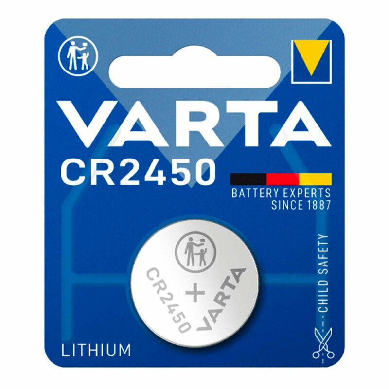 Батарейка Varta ELECTRONICS CR2450 1шт Lithium 3V (6450) (1/10/100), 1893625