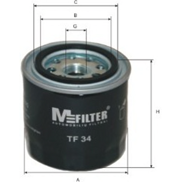 M-FILTER TF34 (12915035150 / 12915035151 / 2630011100) фильтр масляный