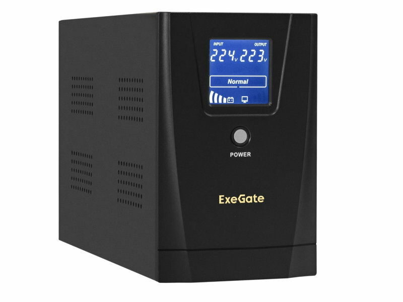 Источник бесперебойного питания EXEGATE SpecialPro Smart LLB-2200. LCD. AVR.4C13. RJ. USB <2200VA/1300W LCD AVR 4*C13 RJ45/11 USB металличес