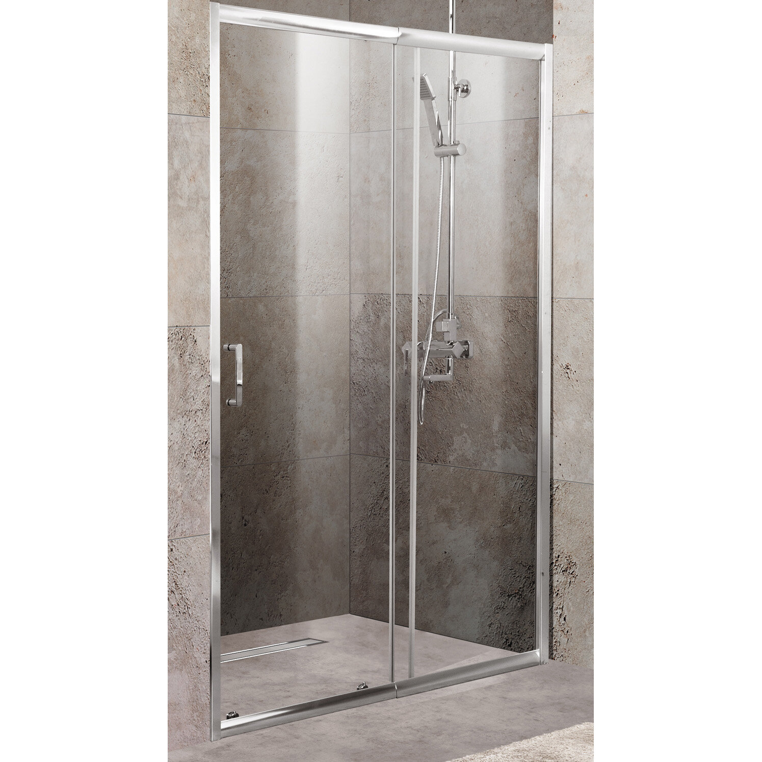 Душевая дверь в нишу Belbagno UNIQUE-BF-1-120/135-C-Cr