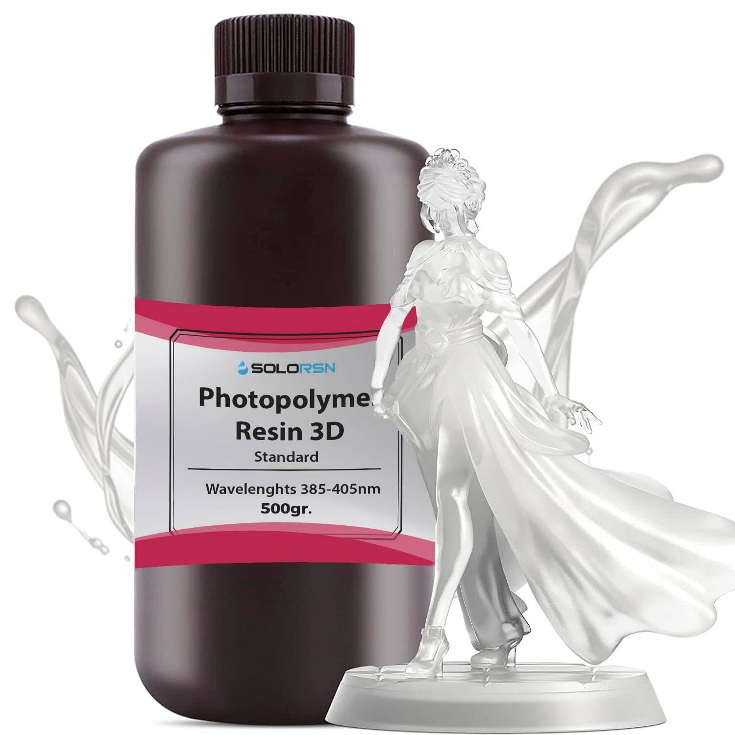 Фотополимерная смола для 3Д Standard High Clear 10k Прозрачный LCD DLP 385-405nm SOLORSN