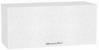 Настенный модуль для кухни Шкаф верхний горизонтальный Валерия-М 358*800*318 Белый металлик / Белый
