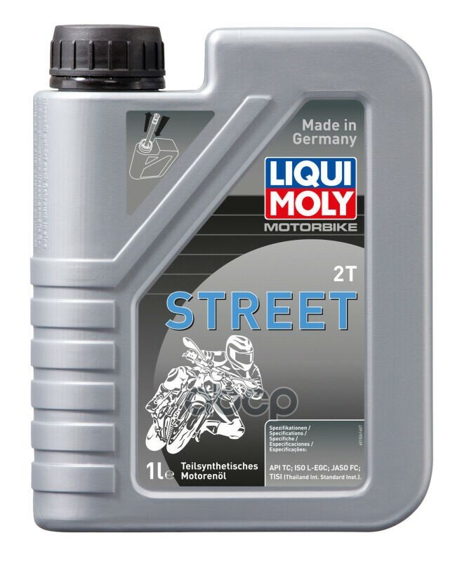 Liquimoly Motorrad Street 2T (1L)_Масло Мот! Для 2-Тактных Мотоциклов (П/Синт.) Api-Tc Iso L-Egc LIQUI MOLY арт. 1504