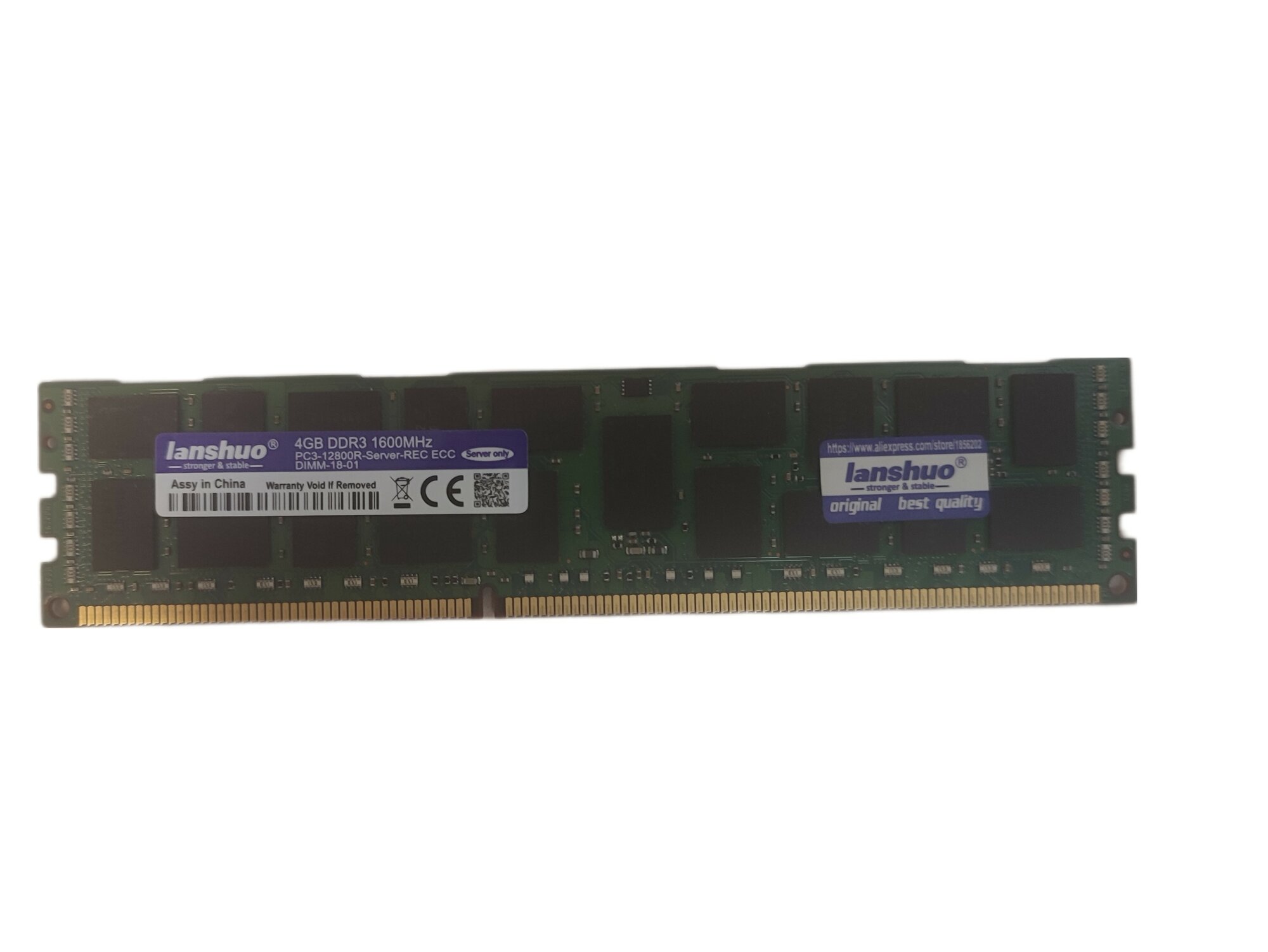 Память оперативная DDR3 4Gb PC12800 1600Mhz Lanshuo