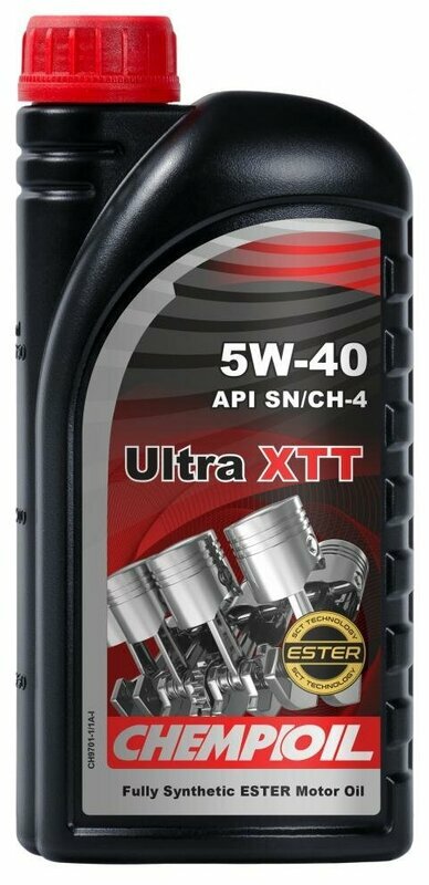 CHEMPIOIL 5W-40 Ultra XTT SN/CF, A3/B4, 1л (синт. мотор. масло)