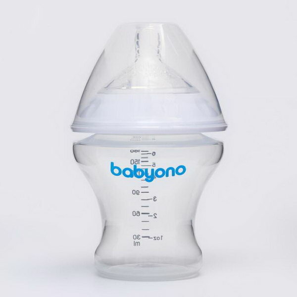 Бутылочка Babyono Natural Nursing пластик с 0 мес, 180 мл - фото №2