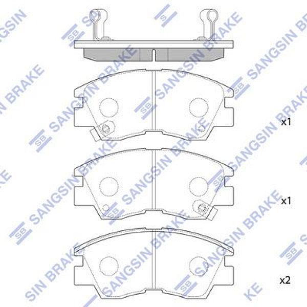 HI-Q SP1135 колодки дисковые передние\Mitsubishi (Мицубиси) Pajero (Паджеро) 3.0 / 2.5td 87-91 / l200 / l300 1.6-2.5td