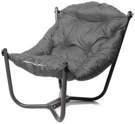Мягкое кресло для дачи и дома Чил серое серая подушка