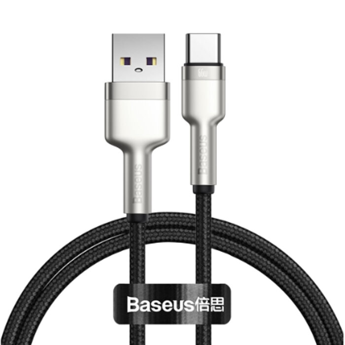 Baseus Кабель для зарядки Baseus Cafule Series Metal Data USB - Type C 66 Вт, 2 М черный (CAKF000201)