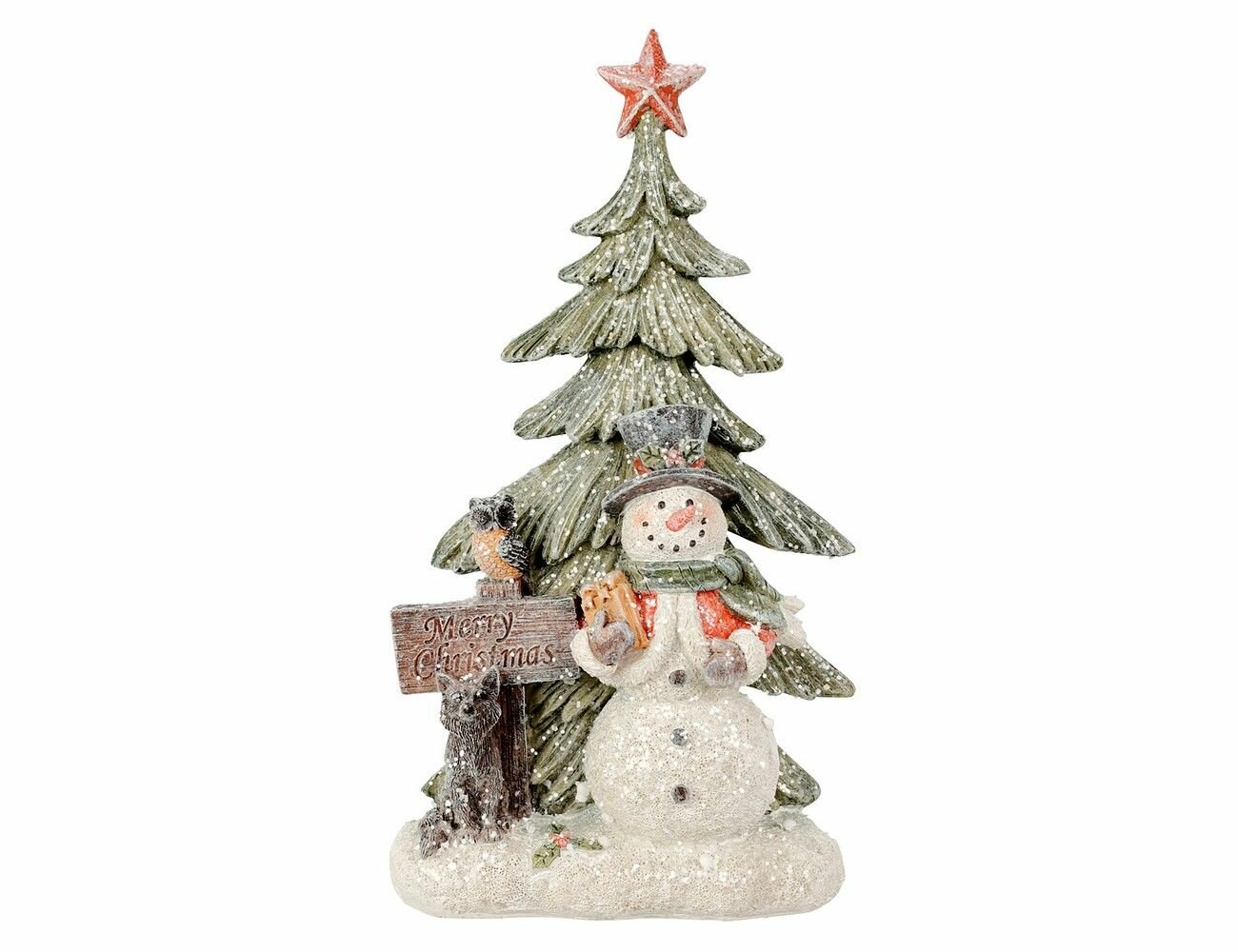 фото Новогодняя фигурка снеговик И ЕГО друзья, полистоун, 24 см, Koopman International APF647000-3