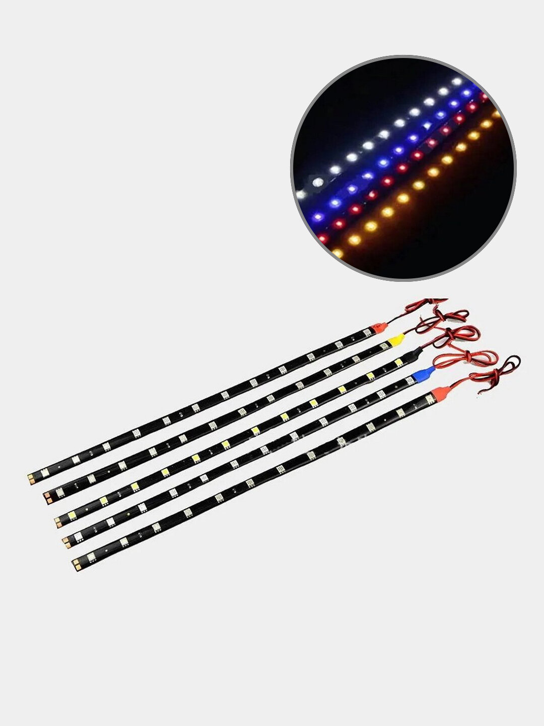Светодиодная LED лента 5 цветов 12V Цвет Красный - фотография № 9