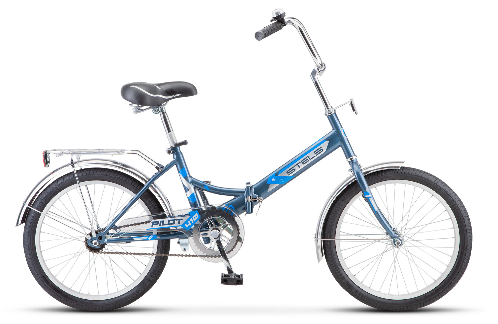 Велосипед STELS PILOT-410 20 C, колесо 20', рост 13,5', сезон 2023-2024, синий