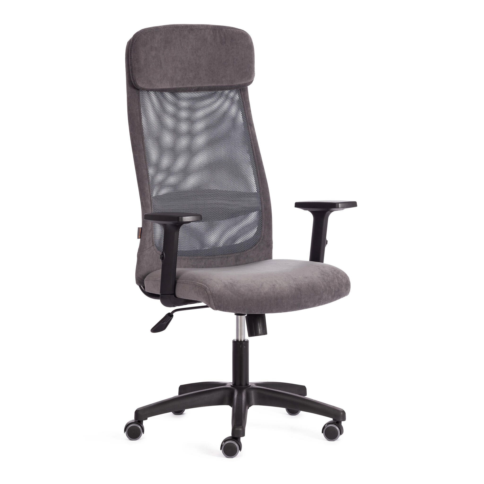 Кресло PROFIT PLT флок/ткань серый 29/W-12