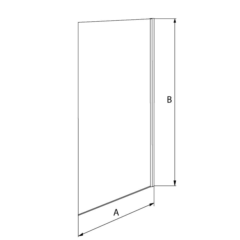Шторка на ванну Iberica Blanca Mod.802 Wide Open профиль хром, стекло прозрачное - фото №4