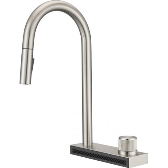 фото Смеситель для кухни Noname с вытяжной лейкой и каскадным душем Milacio Ultra MCU.556.SS сталь нержавеющая