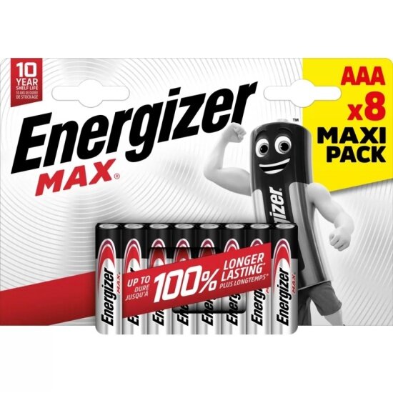 Элемент питания Energizer Max LR03 AAA бл 8