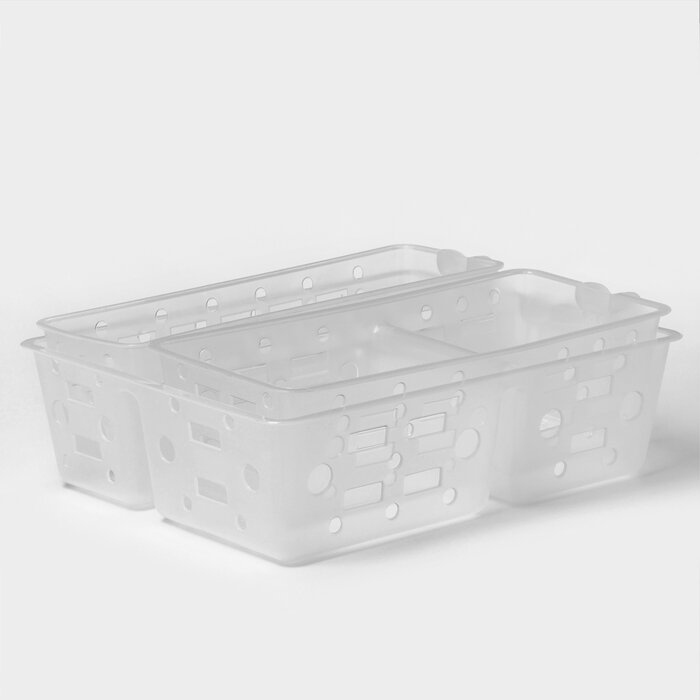 фото Полимербыт Набор органайзеров универсальных (S+M+L), 3 шт, цвет прозрачный