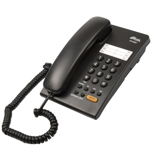 Телефон проводной Ritmix RT-330 чёрный телефонный аппарат
