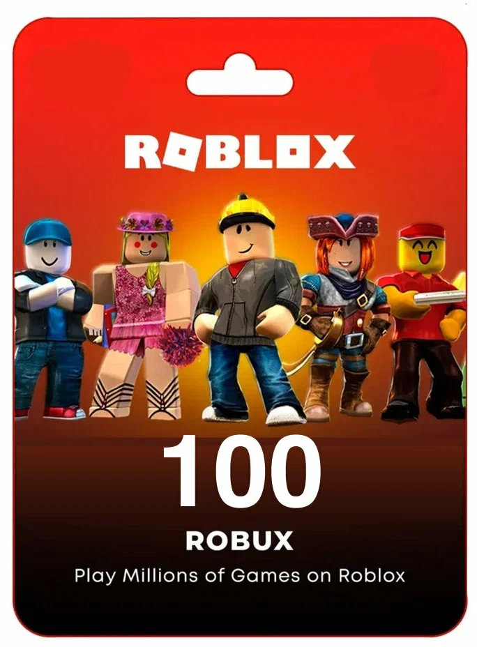 Игровая валюта платформы Roblox - 100 Robux / Пополнение счета Roblox на 100 Robux / Roblox Gift Card (Весь мир Россия Беларусь)