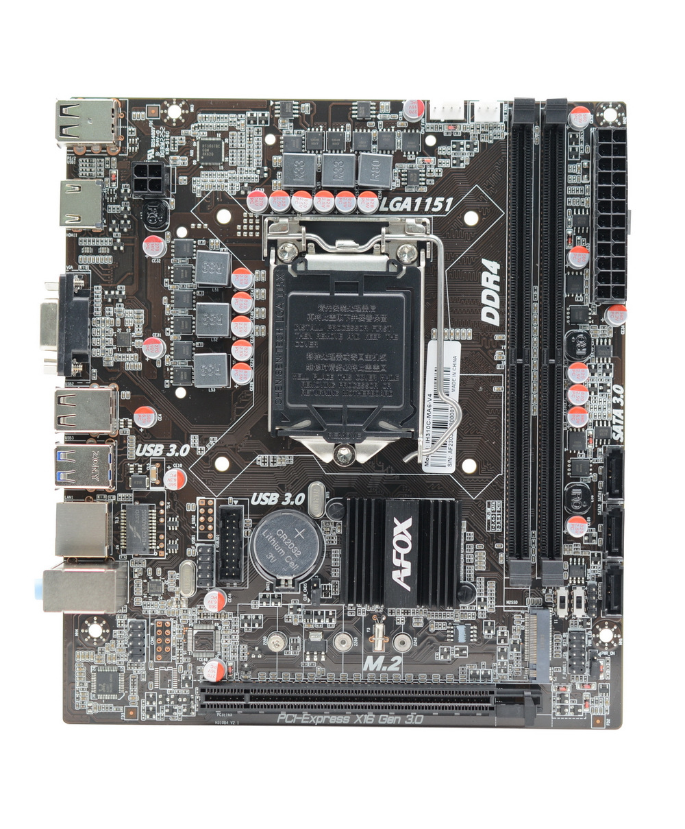 Материнская плата AFOX motherboard Intel H310C, Intel Socket 1151, 1000Mbps, Micro-ATX