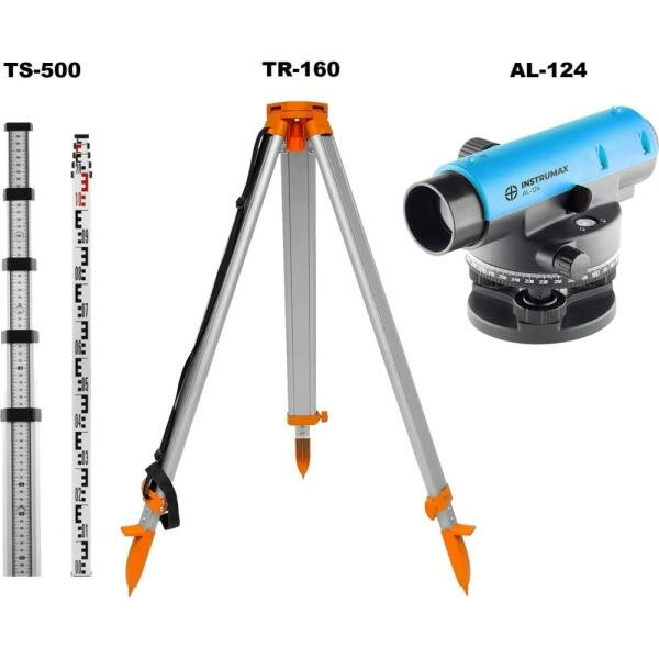 INSTRUMAX комплект Нивелир AL-124 + Рейка TS-500 + Штатив TR-160 IM0131_К