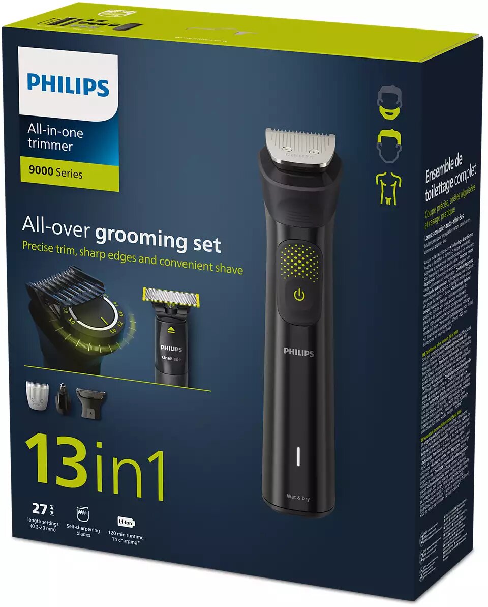 Триммер Philips MG9530/15 черный 5Вт (насадок в компл:13шт) - фотография № 4