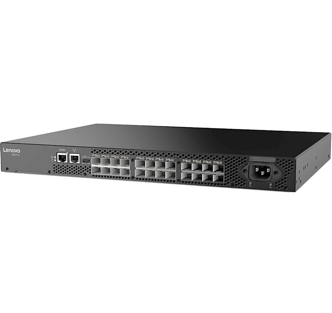Коммутатор Lenovo ThinkSystem DB610S 8-Ports Licensed 8x16Gb SWL SFPs 1xPS Rail Kit [7D8PA000WW]