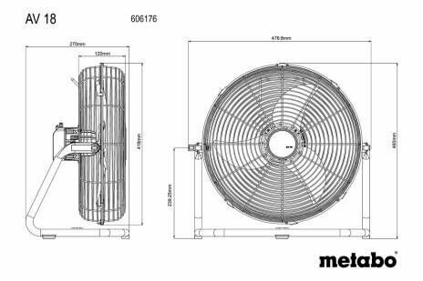 Аккумуляторный вентилятор AV 18 (606176850) - фотография № 3
