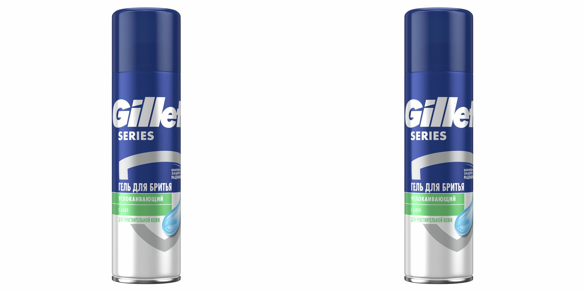 Gillette Tgs Гель для бритья Sensitive с алоэ 200мл,2 шт