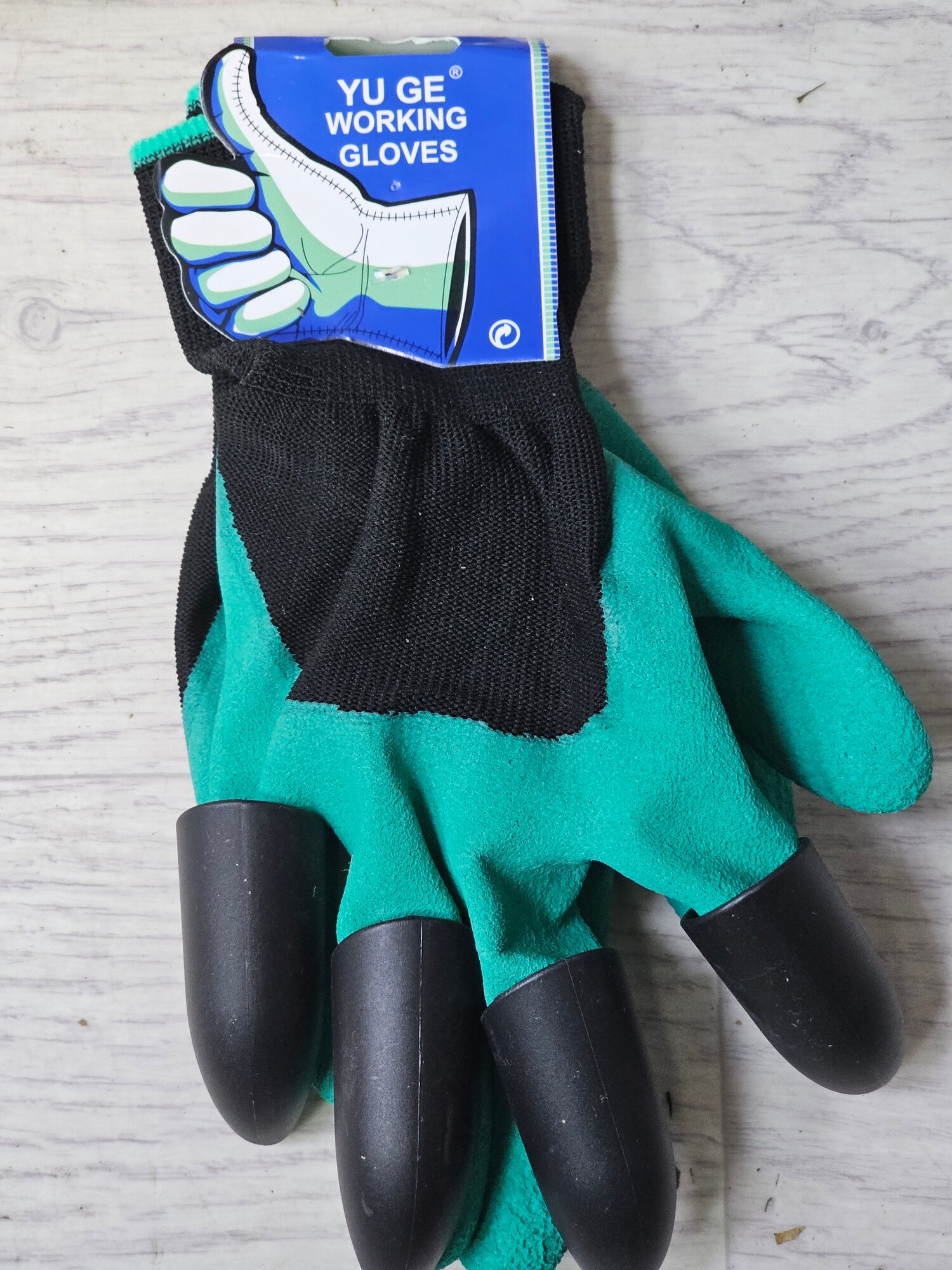 фото Хозяйственные садовые перчатки для дачи, с когтями 1 пара