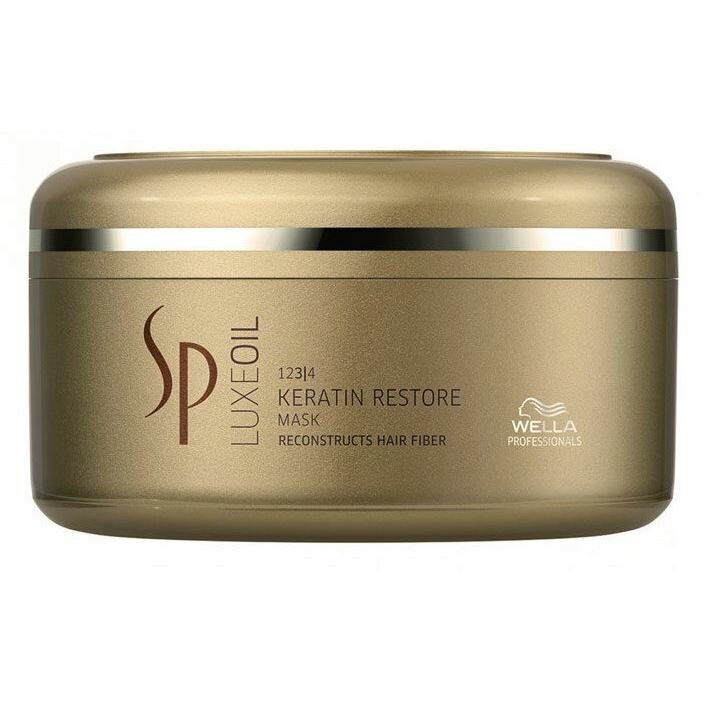 Маска для волос Wella SP Luxe Keratin Restore Mask, Маска для восстановления кератина волос, 150 мл