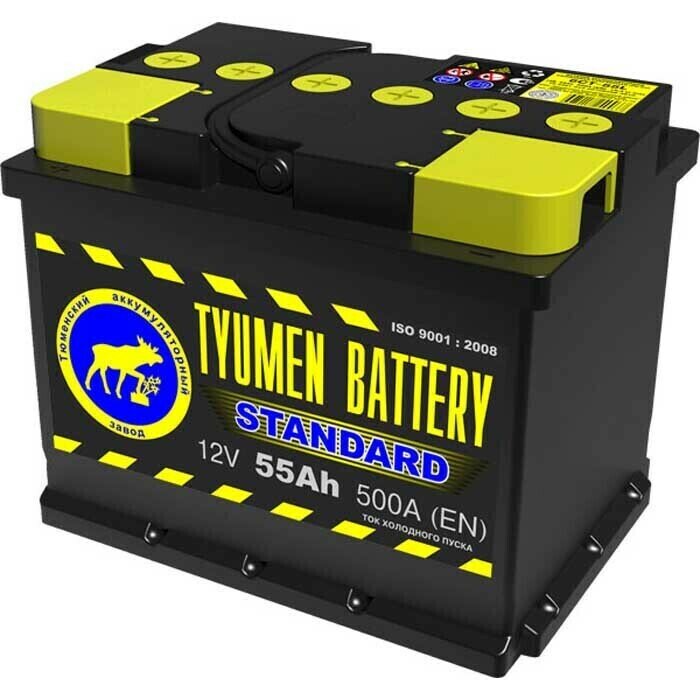 Аккумулятор Tyumen Battery Standard 55 Ач обр. пол. 525A (242x175x190)