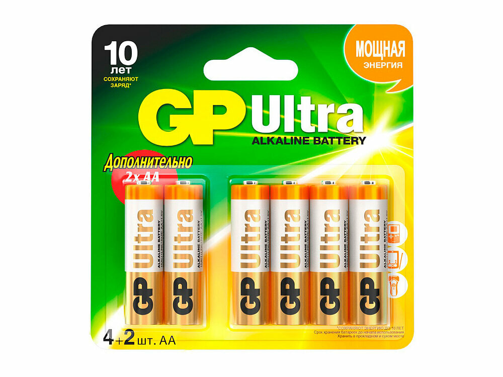 Батарейки LEGO 4891199067181 Батарейки GP Ultra Alkaline 15А АА 6 шт