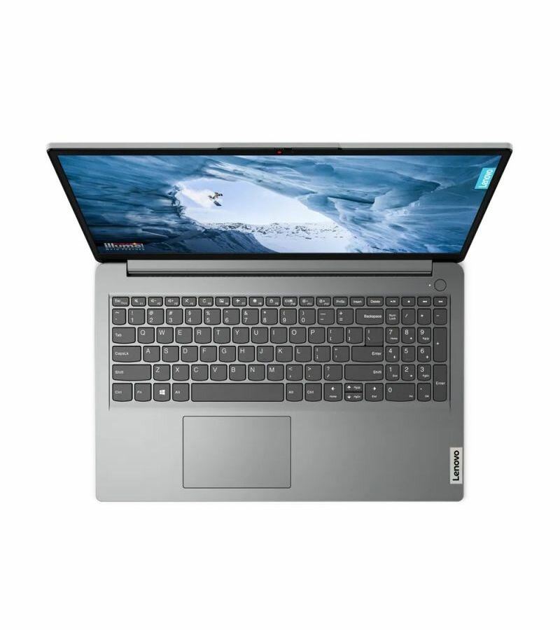 Ноутбук 15.6" IPS FHD LENOVO IdeaPad 1 grey (Cel N4020/4Gb/128Gb SSD/VGA int/W11) (82V700DURK) - фото №1