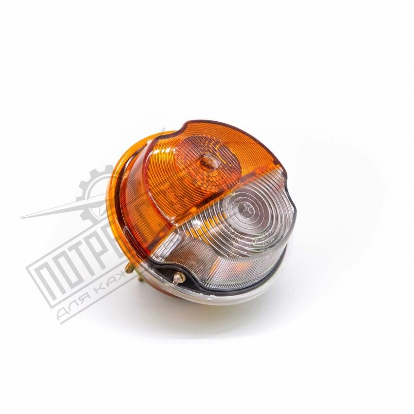 фото Фонарь передний УАЗ, ЗИЛ, МАЗ, ГАЗ, КАМАЗ (без лампы) желто-белый, металл (освар)