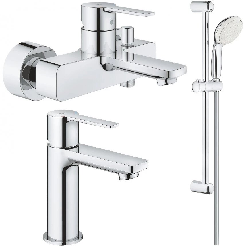 Комплект смесителей Grohe Lineare 33849001 + 23791001 + 27853001