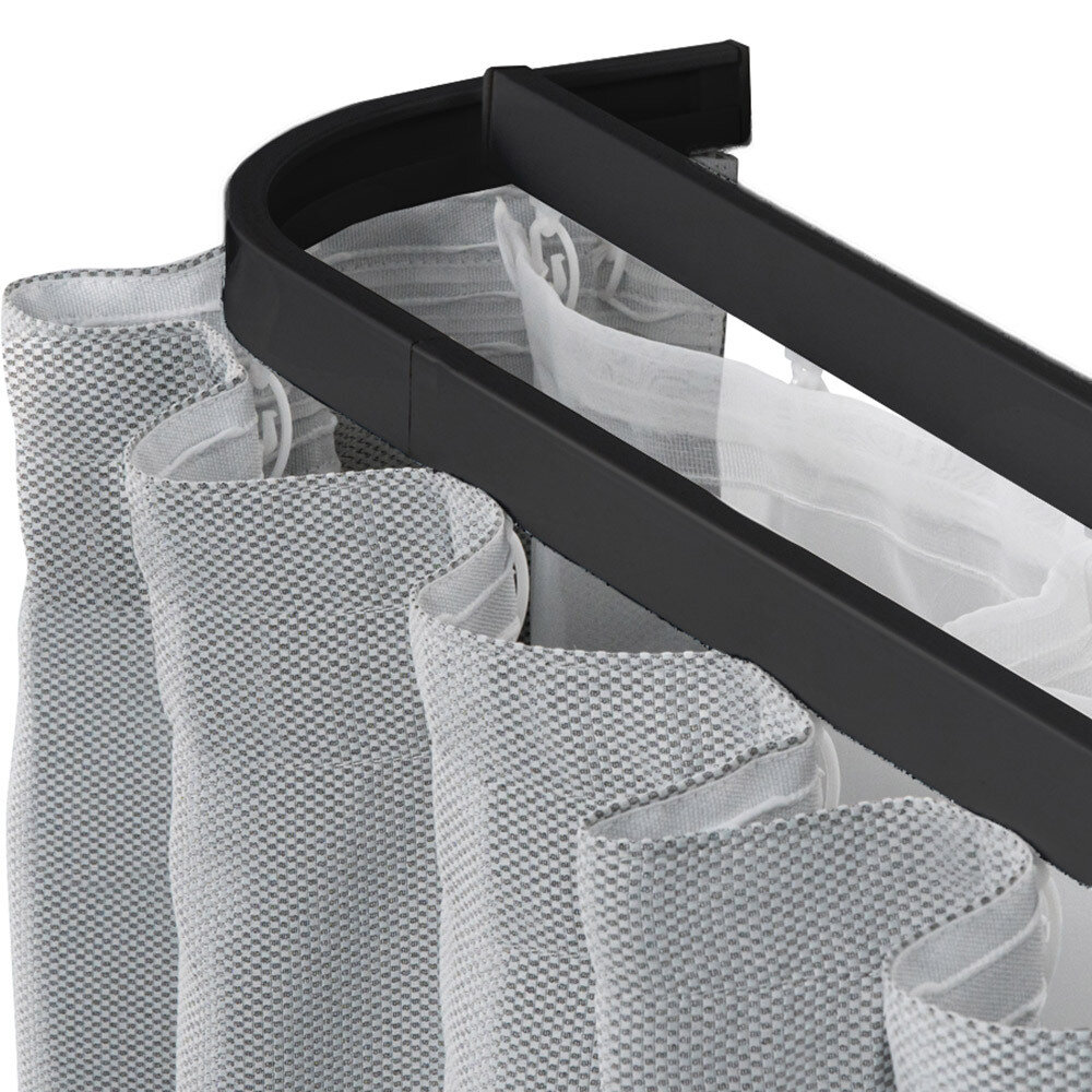 фото Поворотный элемент для профиля Facile алюминиевый 90° черный