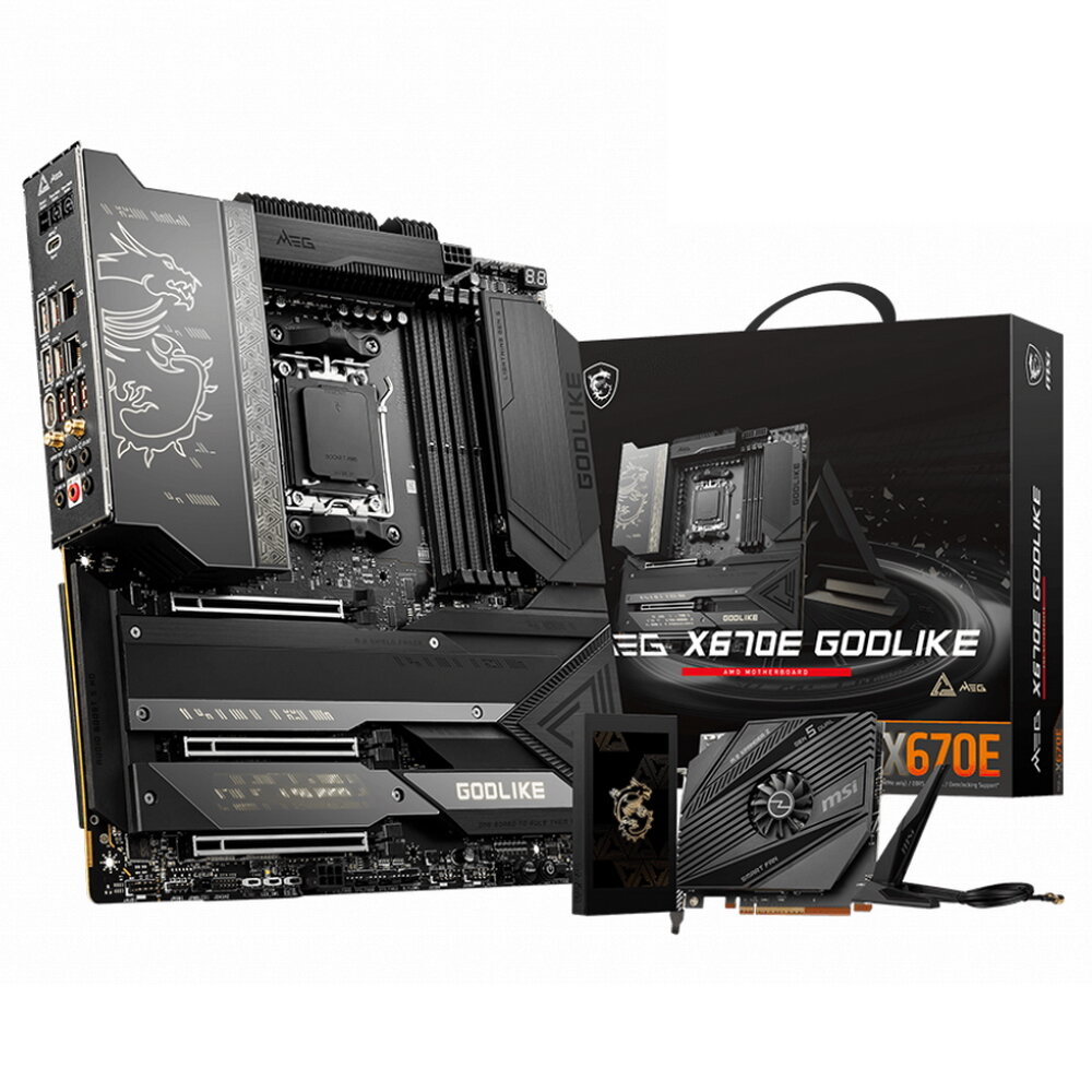 MEG X670E GODLIKE, AM5,4DDR5,3PCI - Ex16,4M.2,8SATA3,3USB 3.2 Gen2x2,8USB3.2 Gen2,4USB3 (010122)