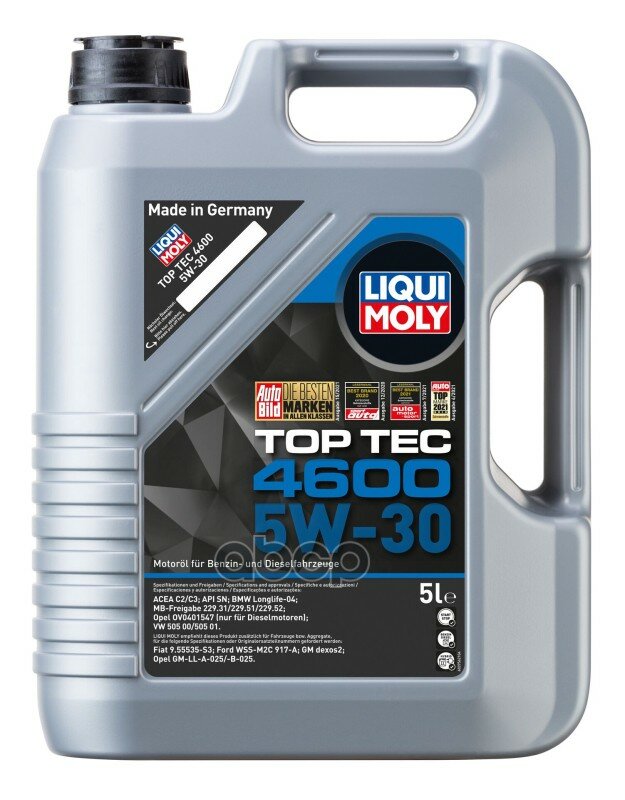 LIQUI MOLY   Liqui Moly Top Tec 4600 5W-30 Sn/C2/C3 5