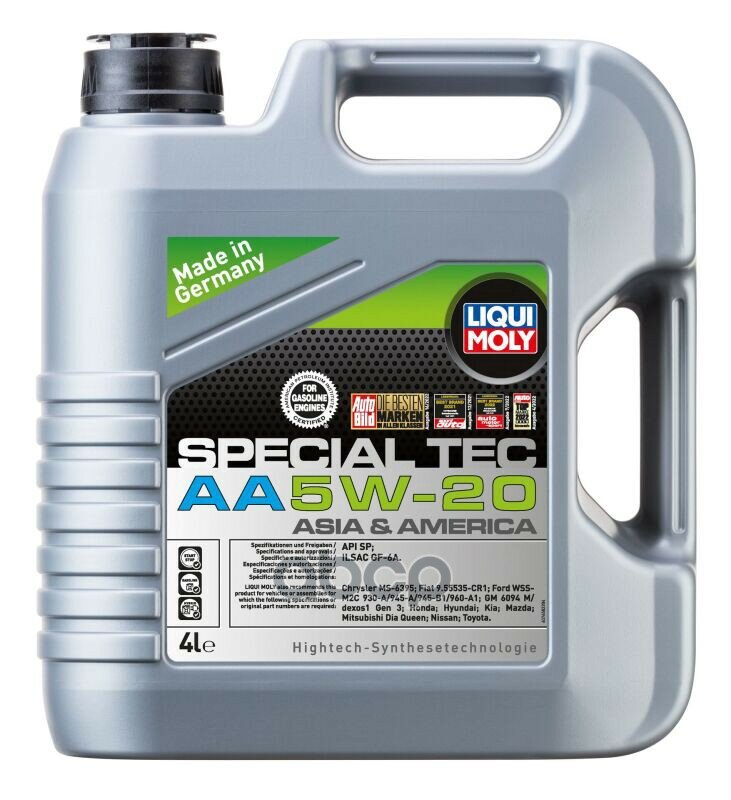 LIQUI MOLY Liquimoly 5W20 Special Tec Aa (Leichtlauf Special Aa) (4L)_Масло Моторное! Синтapi Sn Ilsac Gf-5