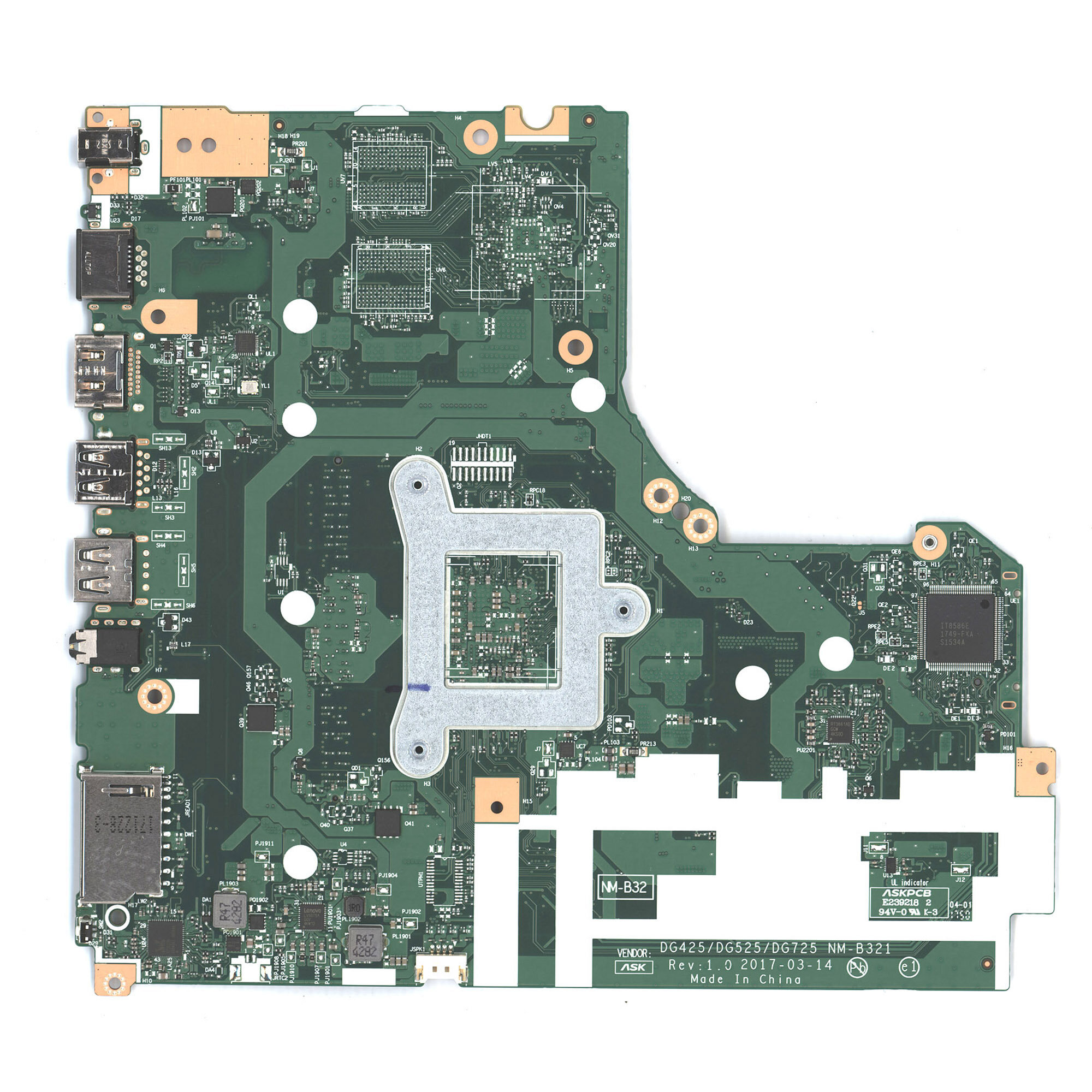 Материнская плата для Lenovo 320-15AST NM-B321 A6-9220 UMA — фото 2