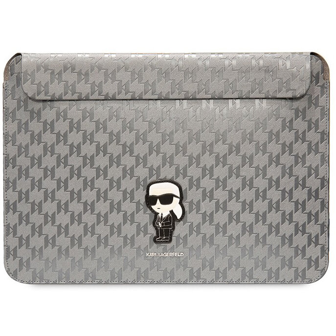 Сумка Karl Lagerfeld для ноутбуков 13"/14" Saffiano Sleeve Monogram Silver (оригинал)